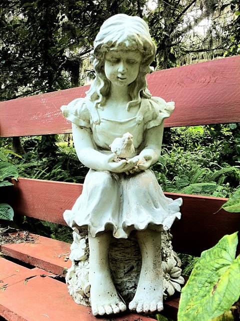 Little girl statue…